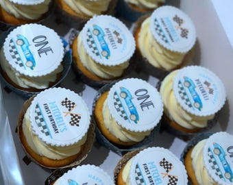 Edible  Cupcake Toppers: Logo or Photo on Frosting Icing Sheets
