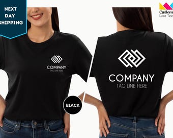 Company Shirts, Business Shirts ,Custom Logo Shirt, Custom Business Shirts, Business TShirts With Logo, Double Side Personalized Logo Tshirt