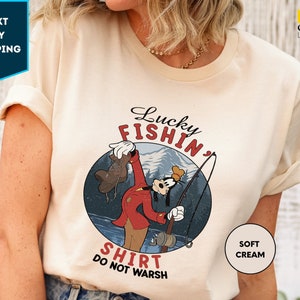 Disney Goofy Lucky Fishing Shirt, Do Not Wash Shirt, Disney Dad Tee Funny Fisherman T-shirt, Father&#39;s Day Gift, Disneyland Family Tee