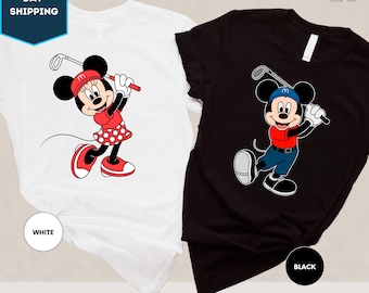 Disney Mickey Mouse Golf Shirt, Mickey Minnie Golfer Shirt, Disneyland Family Matching Shirt, Magic Kingdom Tee, WDW Epcot Theme Park Shirt