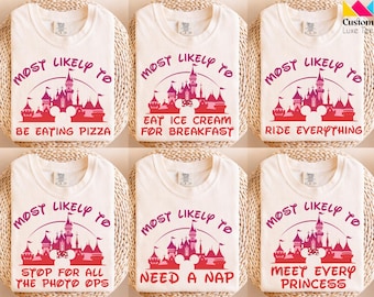 Custom Most Likely To Disney Trip Shirt, Matching Disney Group Tee, Funny Vacation T-Shirt, Disneyworld Shirts 2026