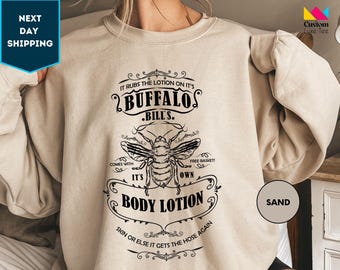 Buffalo Bills Body Lotion Halloween Sweatshirt, Silence of the Lambs Sweater, Horror Movie Sweatshirt, It Rubs Lotion