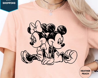 Vintage Mickey Minnie Shirts, Mickey and Friends Matching Shirt, Retro Disney Trip Shirt, Mickey Minnie Couple Shirt, Disney Trip Shirt