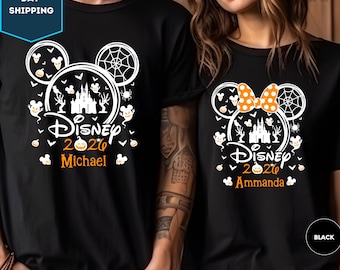 Custom Disney Halloween Shirt, 2026 Disney Halloween Shirt,,Mickey Minnie Halloween Shirt,Custom Family Disney TShirt,Halloween Family Shirt