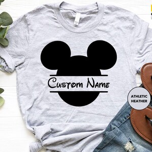 Custom Name Minnie and Mickey Mouse Shirt, Custom Name Disney Shirt, Disneyland Shirt, Mickey Mouse Tee, Minnie Mouse, Gifts for Kid's Tee image 4