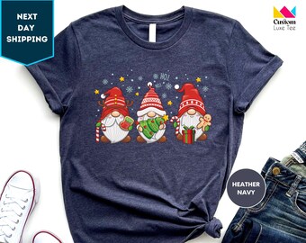 Chemise gnomes de Noël, chemise nain d'hiver, chemise de Noël, chemise d'hiver, chemise de Noël drôle, chemise nain de Noël Ho Ho, cadeau de Noël