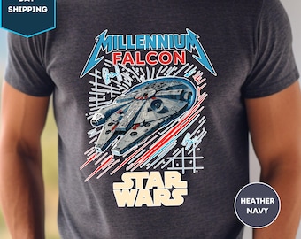 Retro Disney Star Wars Shirt, Disney Millennium Falcon Shirt, Vintage Star Wars Millennium Falcon Tee, Disneyworld 2026 Shirts, Family Trip