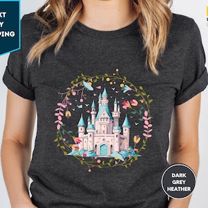 Magic Kingdom Castle Shirt, Princess Castle Shirt, Magic Kingdom Floral Spring Shirt, Magical Castle Vacation Shirt, Disney Castle Shirt