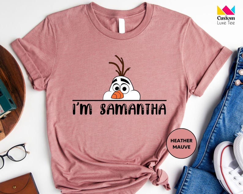 Custom Name Olaf Shirt, Disney Frozen Shirt, Elsa Shirt, Frozen Olaf Shirt, Disney Frozen Shirt, Disney Princess Shirt, Disneyland Shirt image 3