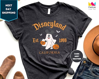 Vintage Disneyland Halloween Shirt, Retro Disneyland Est 1955 Halloween Shirt, Mickey Halloween Shirt, Disney Family Shirts
