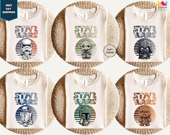 Star Wars Family Shirt, Cute Star Wars Characters Tee, Disney Trip Shirt, Matching Family Vacation T-Shirt, Disneyworld Group Shirts