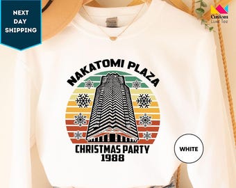 Nakatomi Plaza Christmas Party 1988 Sweatshirt, Christmas Movie Shirt, 80's Christmas Movie Tee, Die Movie Shirt, Retro Christmas Sweatshirt