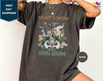 Comfort Colors Retro Mickey's Safari Travel & Co Shirt, Disney Animal Kingdom Shirt, Disney Safari Mode Shirt, Mickey and Friends Shirt