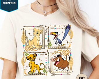 Vintage Lion King Simba And Timon Shirt, The Lion King Shirt, Disney Shirt, Animal Kingdom Shirt, Timon Pumba Simba Shirt