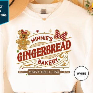 Shirt Minnie Gingerbread Cookie, kerstshirt Minnie, kerstshirt Minnie, kerstshirt dames, kerst-T-shirt dames, kerstcadeaus