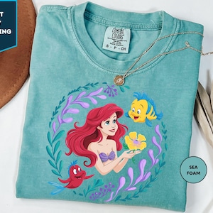 Comfort Colors Vintage Disney Little Mermaid Shirt, Disney T-shirt, Little Mermaid Ariel Shirt, Ariel Mermaid Shirt, Disney Ariel Shirt