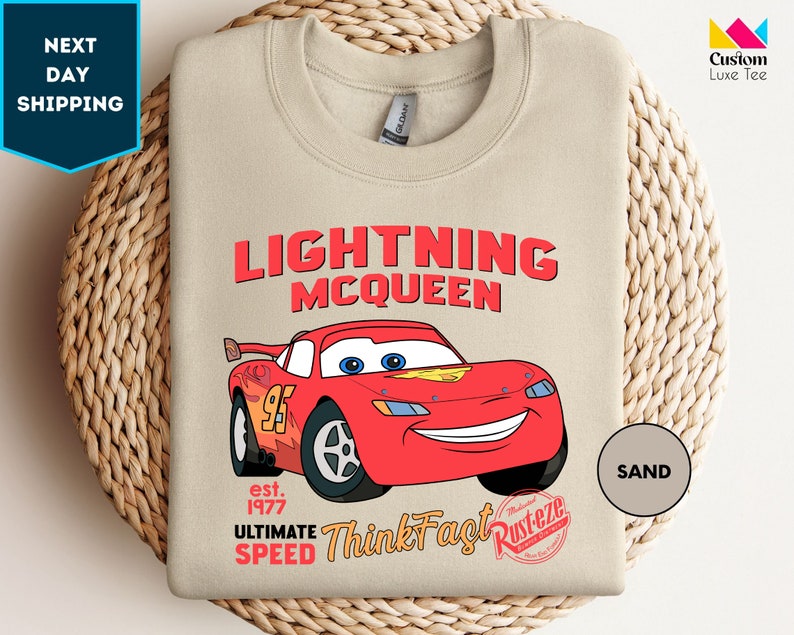 Lightning Mcqueen Race Sweatshirt, Rusteze Sweatshirts, Disney Pixar