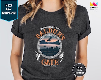 Het avontuur wacht bij Baldur's Gate Shirt, Baldurs Gate 3-shirt, gameshirt, BG 3-shirt, Astarion-shirt, Astarion BG 3-T-shirt, Dungeon Master-T-shirt