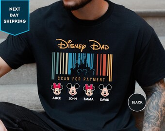 Disney Dad Scan For Payment, Funny Disney Dad Shirt, Gift Idea For Dad, Father's Day Gift, Dad Tees, Gift for Dad, Mickey Disney Shirt