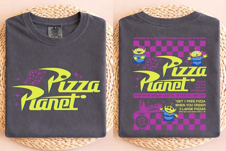 Funny Pizza Planet Shirt, Disney Toy Story Shirt, Disney Alien Toy Story Tee, Disneyworld Shirt, Disney Trip Shirt, Disney Vacation Shirt image 1