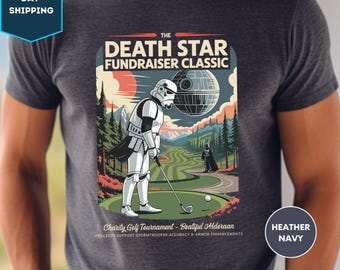 Funny Star Wars Golf T-Shirt - Death Star Classic Stormtrooper Tee,Funny Star Wars Golf T-Shirt | The Death Star Classic on Alderaan