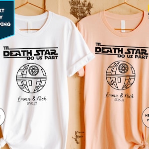 Til Death Star Do Us Part Shirt, Custom Couple Shirts, Personalized Wedding Shirts, Anniversary Shirts, Wedding Shirt, Just Married TShirt