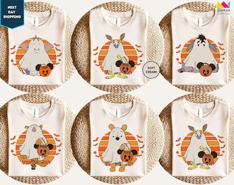 Retro Winnie The Pooh Ghost Halloween Shirt,Pooh And Friends Ghost Halloween Shirt,Disney Halloween Shirts, Disney Halloween