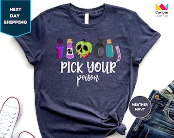 Kies je gifshirt, Disney familieshirt, Disney schurk shirt, Halloween shirt, Disney heks shirt, shirt Halloween cadeau, shirt heks, heks tshirt