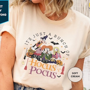 Mickey And Friends Halloween Shirt, It's Just A Bunch Of Hocus Pocus Shirt, Minnie Halloween Hoodie, Disney Halloween