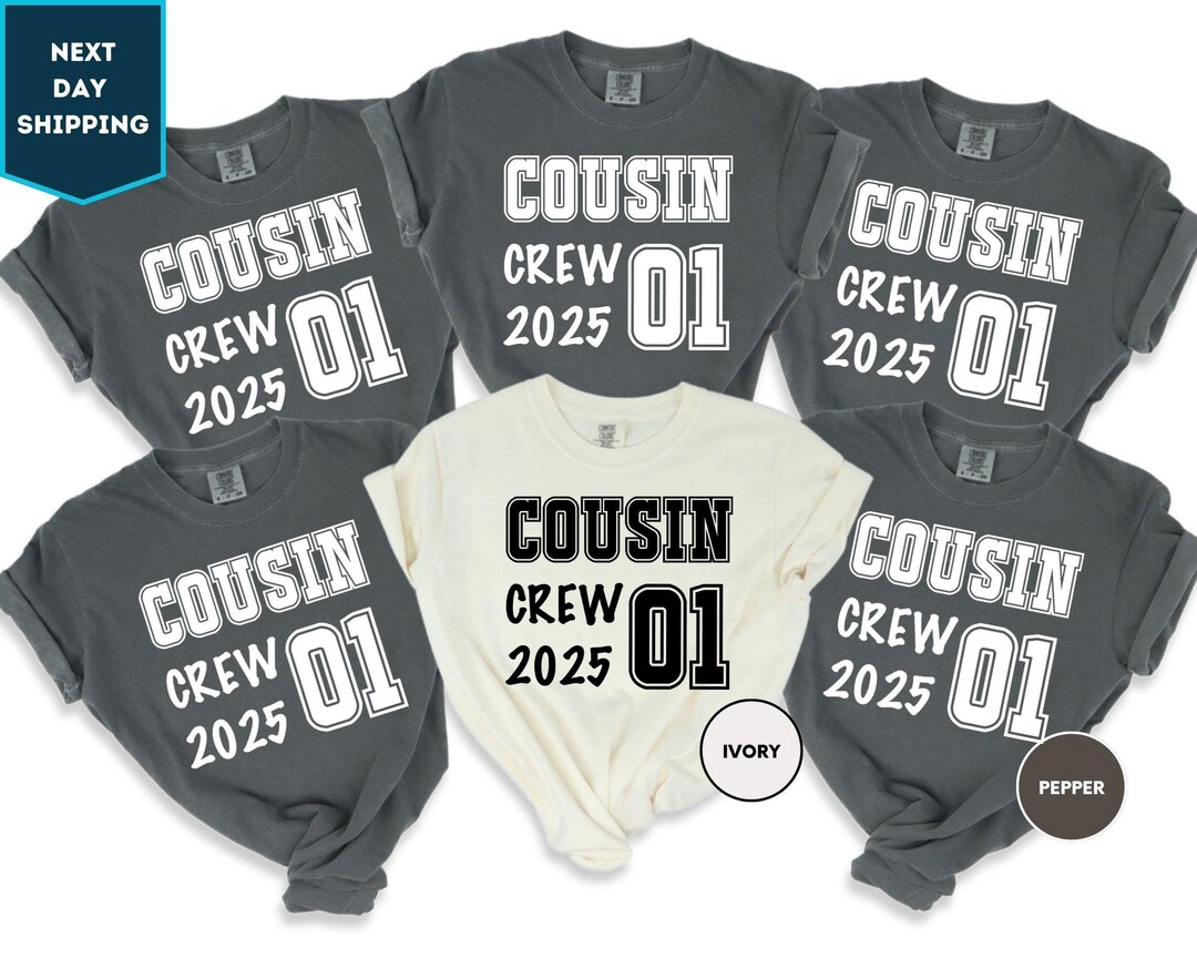 Comfort Colors Cousin Crew Custom Number Shirt, Family Reunion Vacation ...