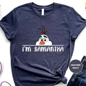 Custom Name Olaf Shirt, Disney Frozen Shirt, Elsa Shirt, Frozen Olaf Shirt, Disney Frozen Shirt, Disney Princess Shirt, Disneyland Shirt image 2