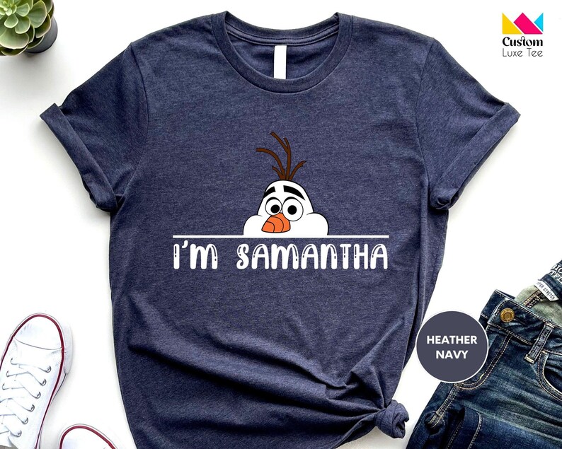 Custom Name Olaf Shirt, Disney Frozen Shirt, Elsa Shirt, Frozen Olaf Shirt, Disney Frozen Shirt, Disney Princess Shirt, Disneyland Shirt image 2