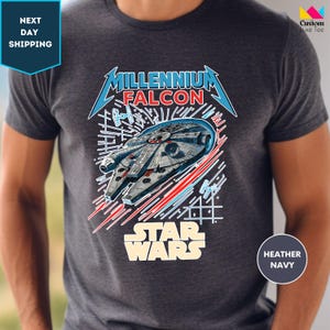 Retro Disney Star Wars Shirt, Disney Millennium Falcon Shirt, Vintage Star Wars Millennium Falcon Tee, Disneyworld 2025 Shirts, Family Trip
