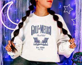 Sudadera con capucha y gráfico costero del club de playa del Golfo de México