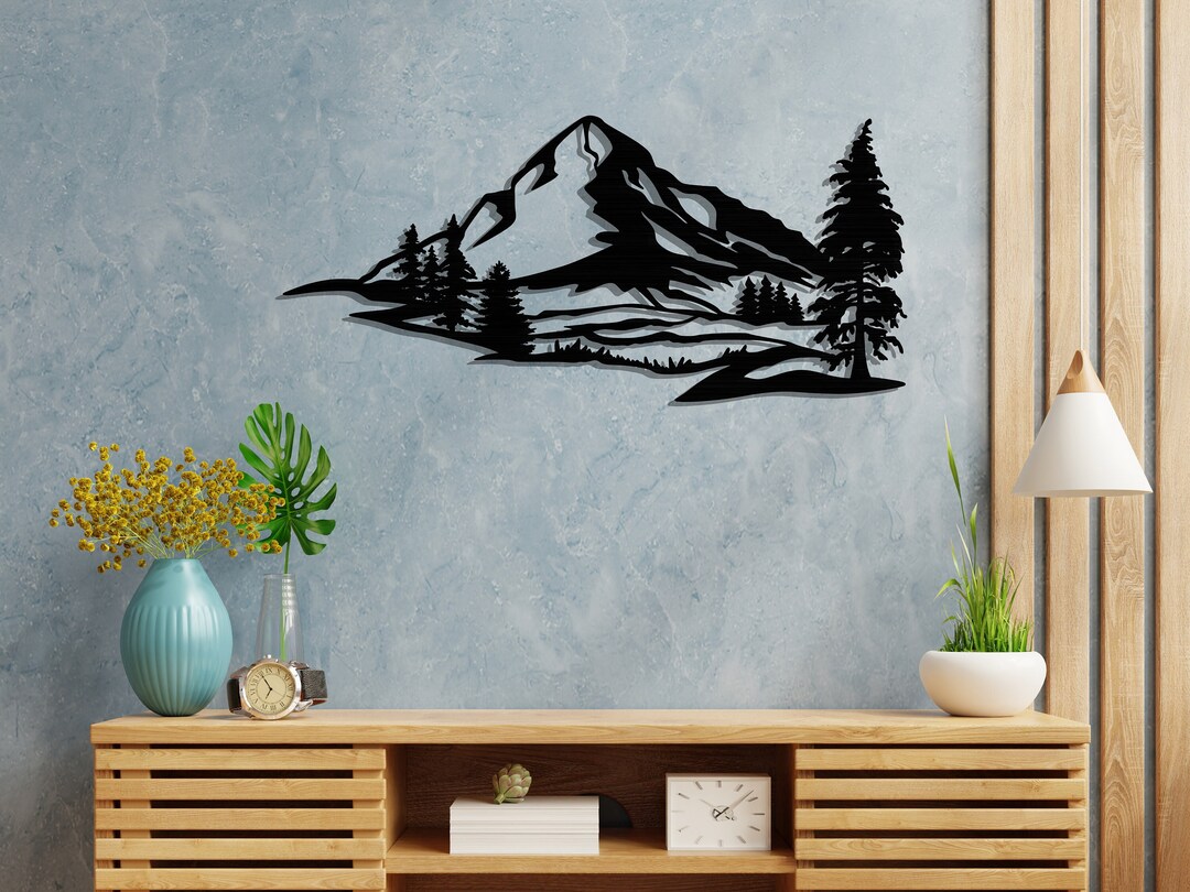 Mountain View Metal Wall Artdxf PDF And AI Filesrustic Etsy mountain-view-metal-wall-artdxf-pdf-and-ai-filesrustic-etsy