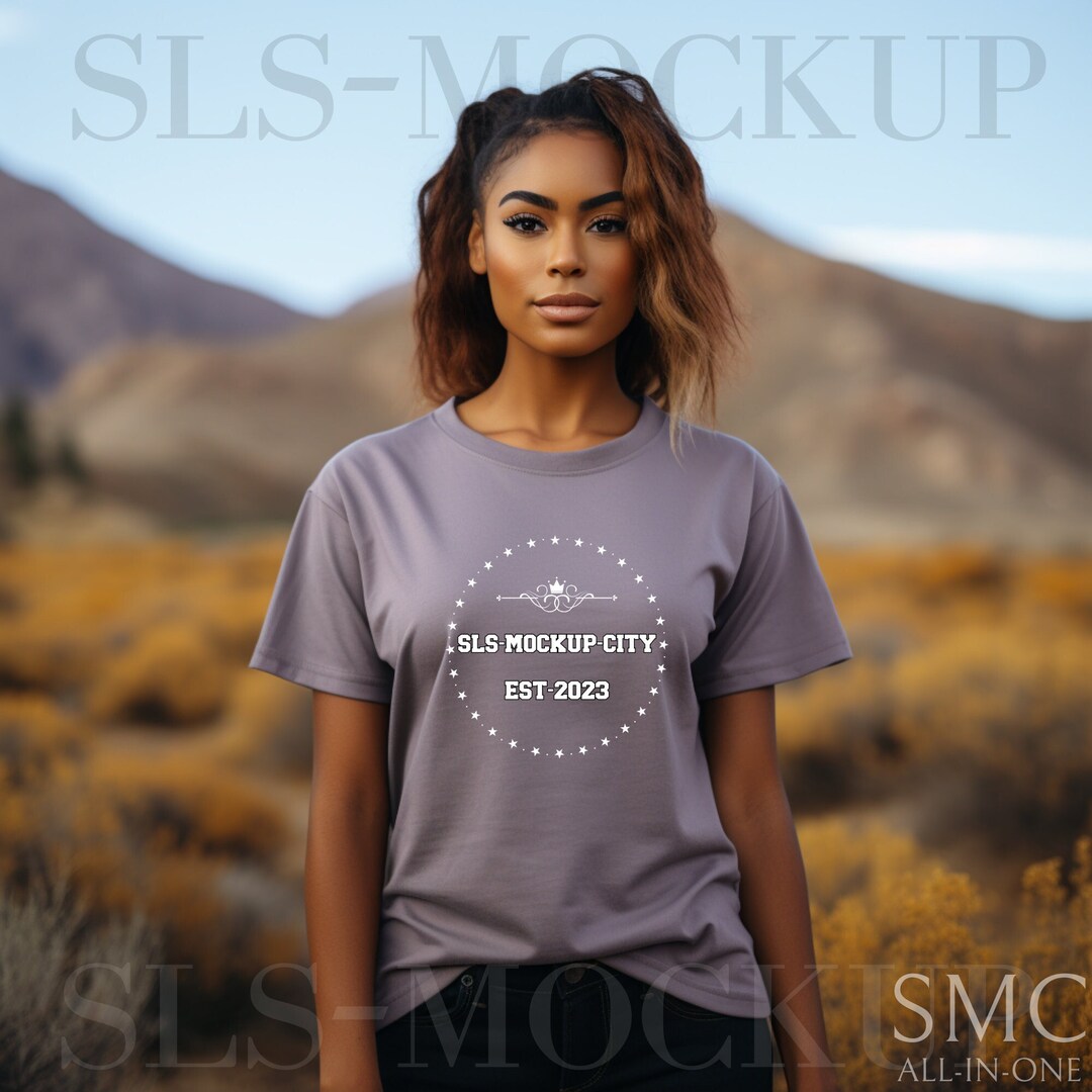 Deep Heather Bella Canvas 3001 Mockup Bella Canvas Mockup, Deep Heather ...