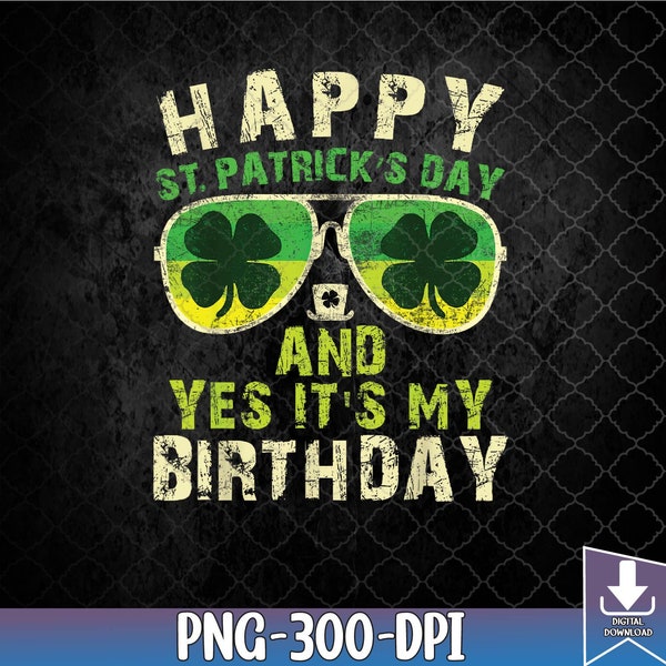 Happy St Patricks Day Birthday Saint Paddys Png, Happy St Patricks Day png, Happy Birthday PNG