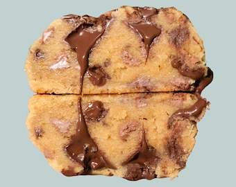 Chunky Chocolate Chip Cookies Recipe | Giant Choc Chip Cookies, Homemade Cookies Dessert Cookies Gourmet Cookies, Birthday Party Baking