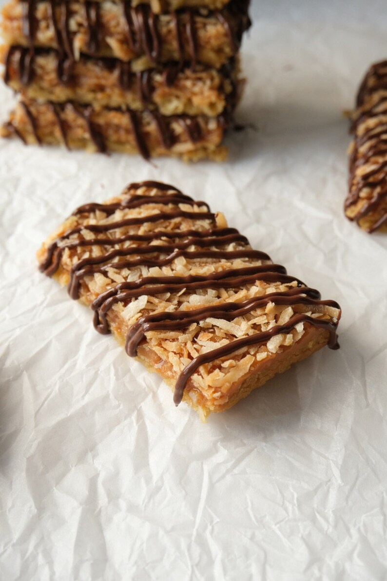 Samoas Girl Scout Cookie Bars Recipe Caramel Delites Cookie Bars, Chewy