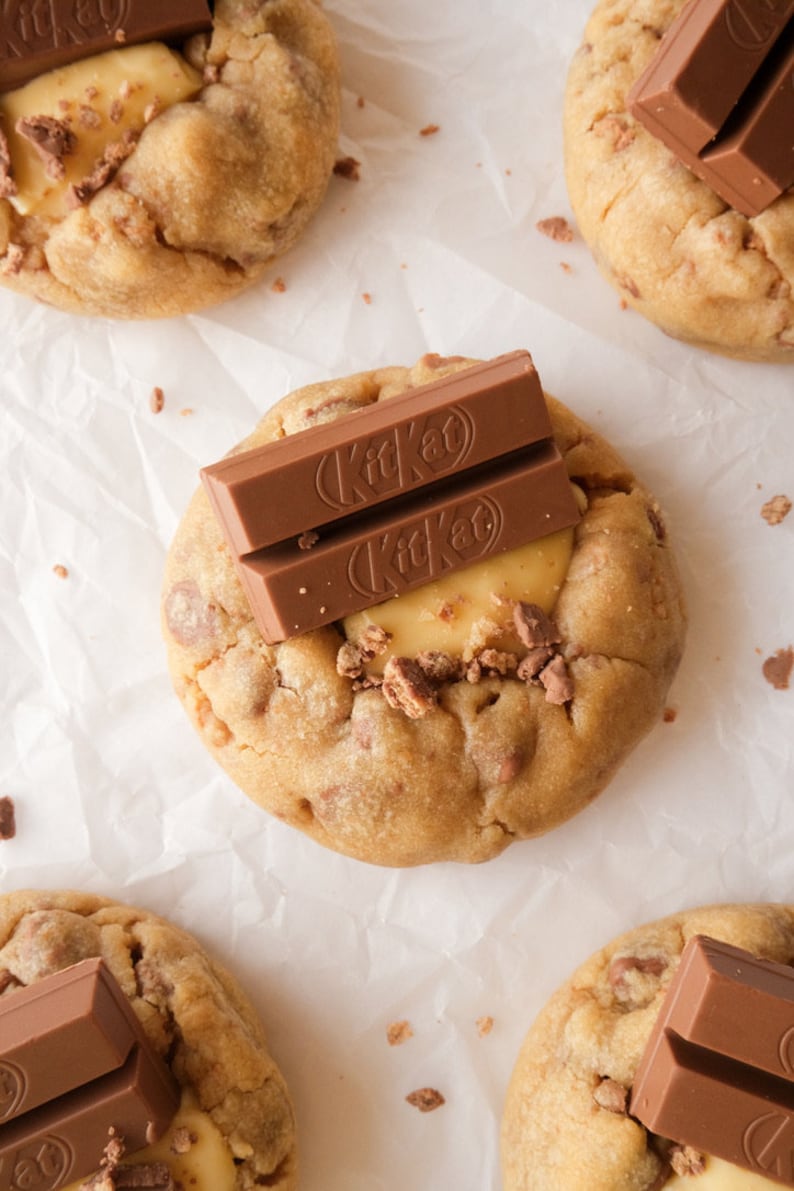 Kitkat Cheesecake Stuffed Cookie Recipe Chunky Chocolate Kit Kat Cheesecake Loaded Cookies