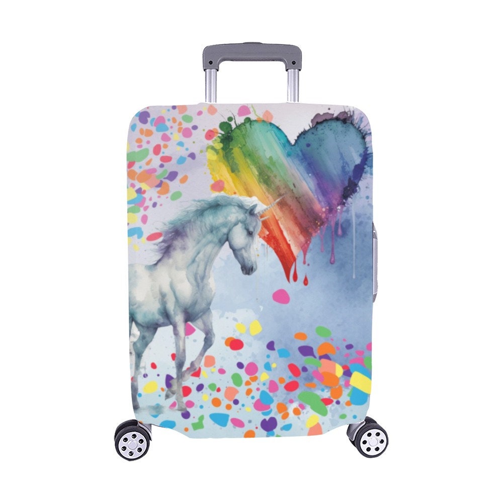 Suitcase Cover, Unicorn Luggage Protector, Luggage Cover, Carry on