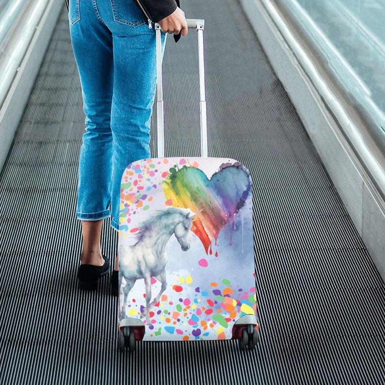 Suitcase Cover, Unicorn Luggage Protector, Luggage Cover, Carry on