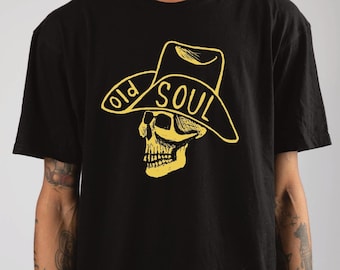 Old Soul Skull Cowboy T Shirt