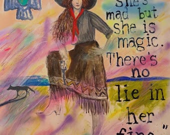She’s Magic Cowgirl Bukowski Giclee Print
