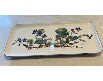 Villeroy & Boch Botanica Serving Dessert Tray Viola Odorata 13.5" X 6”