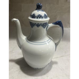 Bing & Grondahl Blue Copenhagen koffiepot met zeepaardje # 301 Denemarken
