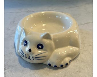 Adorable plato o cuenco para baratijas vintage de Lillian Vernon para gatos, de 10 cm de diámetro.