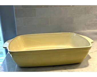Denby Juice Yellow Lemon 14" Rectangular Casserole Baker Handles