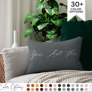 Personalized Lumbar Pillow: Modern Farmhouse Decor, Water-Resistant