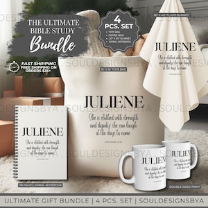 Regalo personalizzato con preghiera e Scrittura per le donne Regalo per donne cristiane Elegante regalo basato sulla fede per lo studio della Bibbia Set regalo per la cura di sé per gli amici